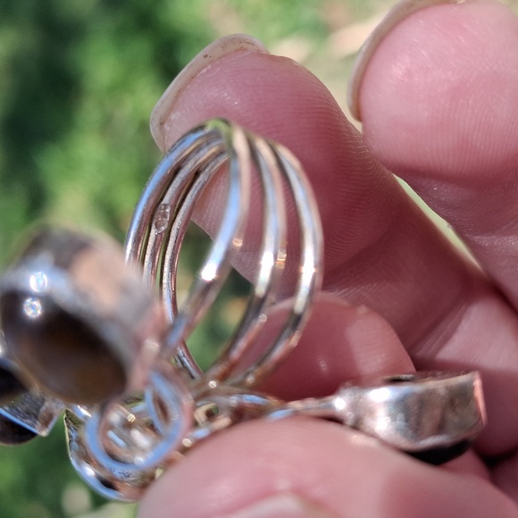 New Unique Twisted Tiger Eye 925 Silver Statement Ring. - Picture 10 of 13